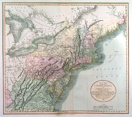 Map of the New England states.